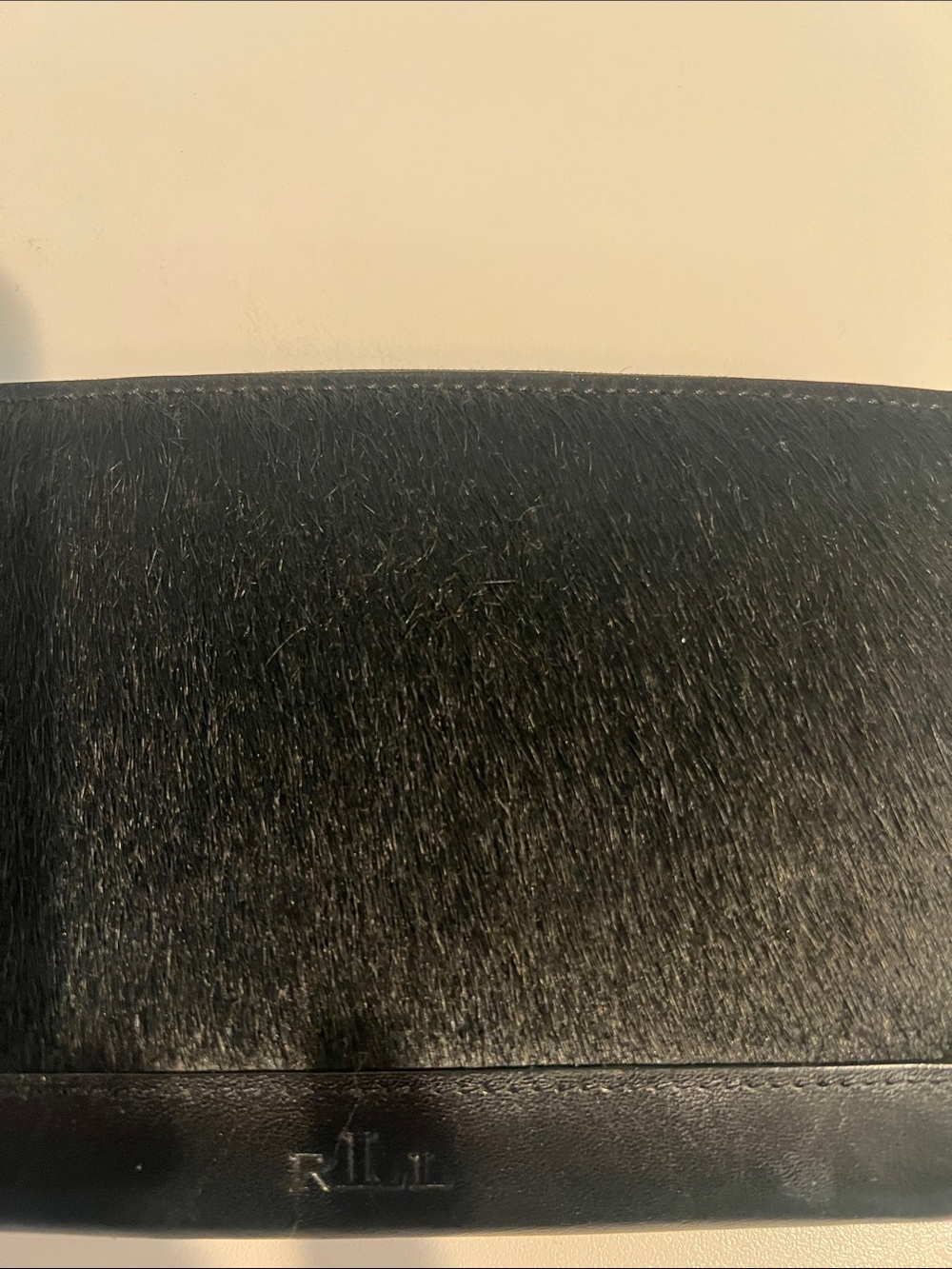 Lauren Ralph Lauren Black Zip-Around Haircalf Wallet - Picture 6 of 6
